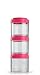 BlenderBottle GoStak Twist n' Lock Storage Jars, 100cc 3-Pak, Pink
