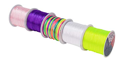 Mandala Crafts Satin Rattail Cord String From Nylon For Chinese Knot, Macramé, Trim, Jewelry Making Assorted Colors 1Mm 22 Yards X 25 Rolls #TOP2