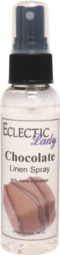 Chocolate Linen Spray, 2 ounces - Eclectic Lady Sheet and Linen Spray - No Artificial Colors, Parabens, or Preservatives - Long-Lasting Scent for Bed, Fabric & Pillow