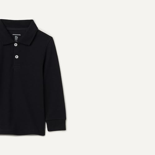 Image of Amazon Essentials Boys and Toddlers' Long-Sleeve Pique Polo Shirts for School Uniform, Multipacks
