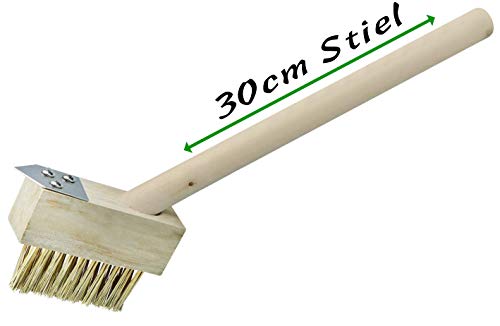 Preisvergleich Produktbild havalime Unkrautbürste mit Stahlborsten, Fugenbürste mit Holzgriff, Unkraut- und Moosentferner, Natur / Messing (1 Stück)