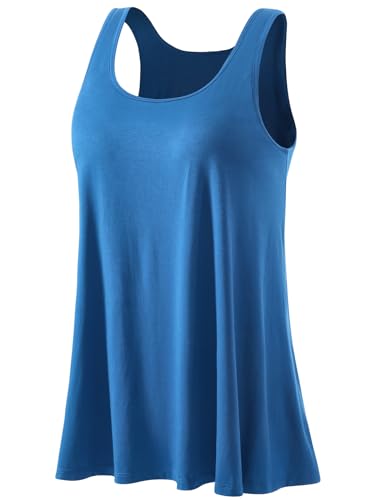 Image of Rosyline Tank Top for Women with Built in Bra Flowy Swing Undershirt Tank Tops S-4XL