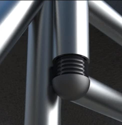 5-Pack Round Tube End Caps - 20mm Black Plastic Furniture Protection Caps