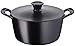 Tefal E2124614 Jamie Oliver by Cast Iron Stewpot garnek do gotowania, 24 cm, żeliwo, 4,7 l, czarny