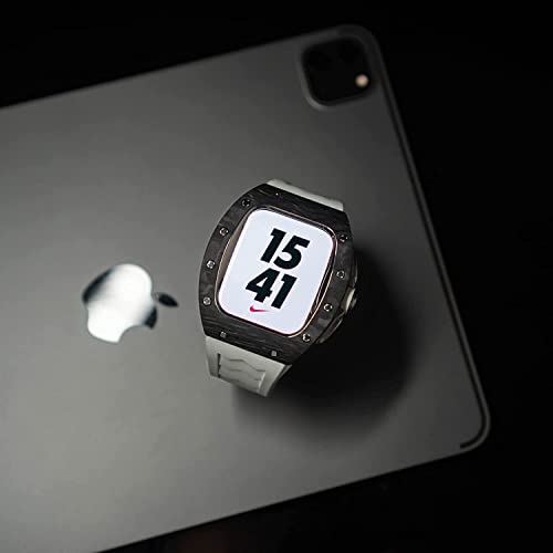 Bracelet iWatch caoutchouc fluoré fermoir carbone ultra résistant