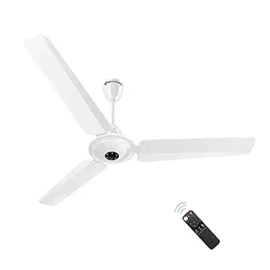 atomberg Ikano 1200mm BLDC Motor 5 Star Rated Classic Ceiling Fans with Remote Control | High Air Delivery Fan with LED Indicators | Upto 65% Energy Saving | 2+1 Year Warranty (White)