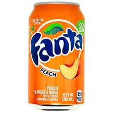 Fanta Soft Drink Cans (24 x 330ml Cans, Peach)