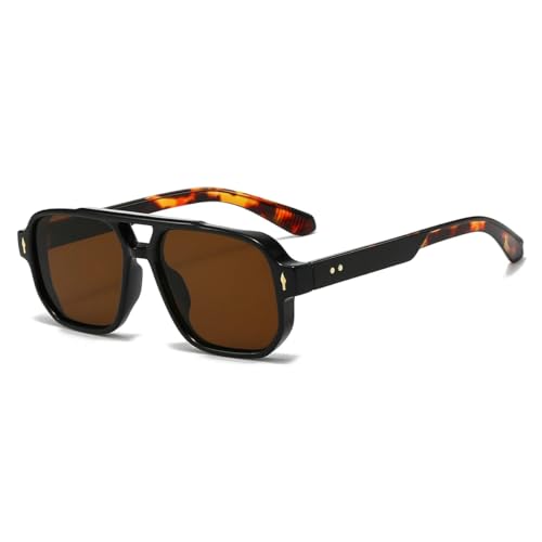 Lunettes de soleil carrées double pont anti fatigue oculaire