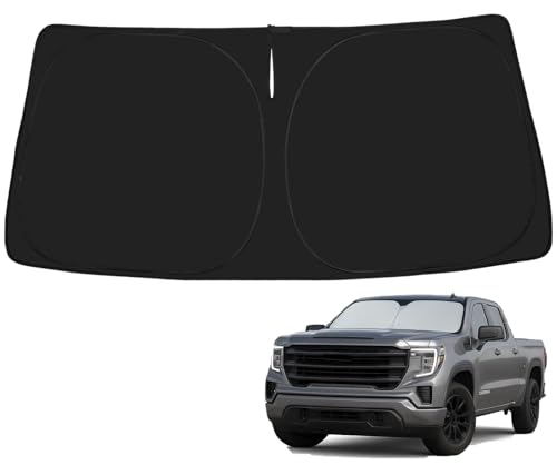 Proadsy 2026 Upgrade Windshield Sun Shade Custom Fit GMC Sierra 2019-2026 4-Layer Foldable Front...