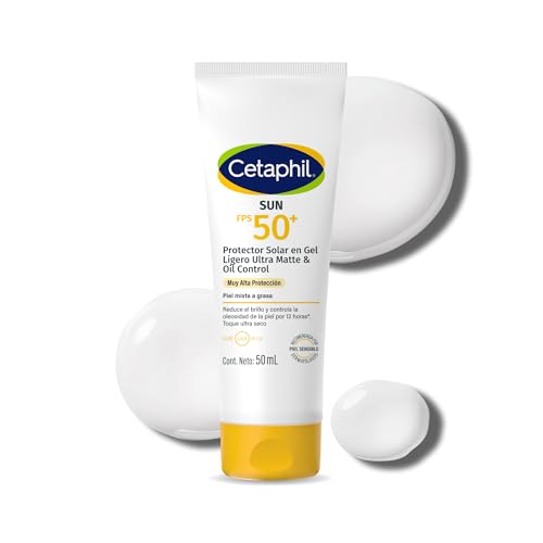 Cetaphil Sun FPS 50+ Gel Ligero Ultra Matte Control Brillo Piel Grasa 50 ml