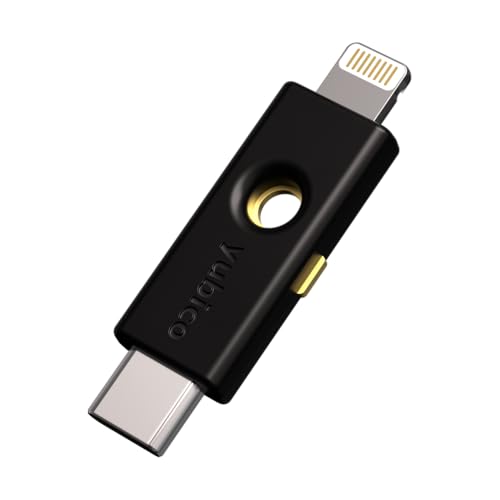Yubico - YubiKey 5Ci - Multi-Factor authentication (MFA) Security Key and passkey for iPhone/Android/PC, Dual connectors for Lighting/USB-C, FIDO Certified
