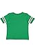 RABBIT SKINS Toddler Fine Jersey Short Sleeve Football Tee, Vintage Green/Blended White, 2T