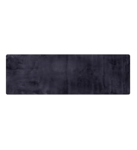 Image of Pano Fur Stylish Anti -Skid Backing Super Soft Runner for Bathroom, Kitchen & Living Room Runner, Anti -Skid, Bedside Runner for Bedroom, Floor, Home Decoration, Cashmere 50X150 Cm, Dark Grey