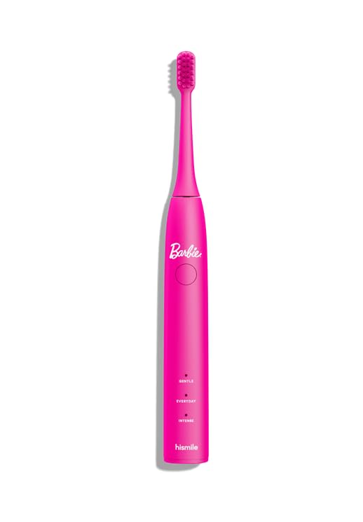 Hismile Electric Toothbrush, 3 Brushing Modes, Smart Timer, Rechargeable, Soft-Tapered Bristles, Mode Memory (Barbie Pink)