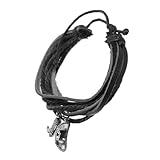Gatuida Pulsera Vintage para Hombre con Varias de Cuero y Charms de Sombrero y Bota Vaquera Accesorio Resistente y Elegante para Estilo Occidental