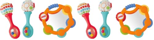 Image of FISHER-PRICE Tambourine & Maracas Gift Set that Offers Shakin', Rattlin' and clackin' Fun! (Pack of 2)