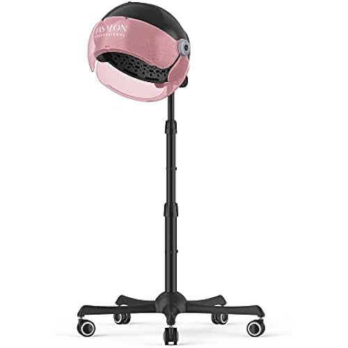 TASALON Ionic Hooded Hair Dryer, 1875W Hooded Hair Dryer for Home, Pink
