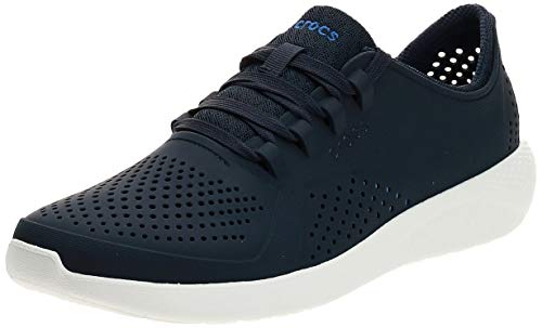 Crocs Men's LiteRide Pacer Sneaker, Navy/White, 11 M US