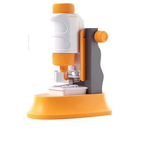 Microscope optique électronique de poche argenté trois objectifs haute définition zoom