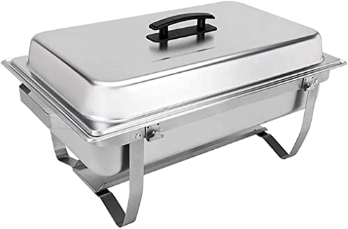 Sterno Foldable Frame Stainless Steel Chafing Dish Buffet Set, 8 Quart, Silver #TOP12