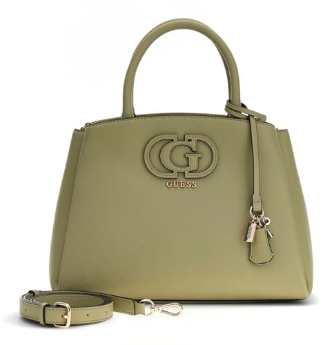 Sac bandoulière GUESS Isola Sage kaki, grand sac à main femme triple compartiment
