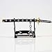 Lanxitown Mini Katana Mini Sword with Plastic Stand Samurai Sword Metal Weapon Model Toy Katana Anime Swords Keychain 5.9 inches (Style C)