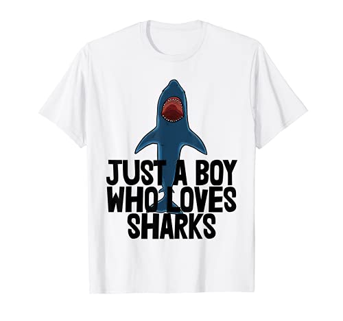 Just A Boy Who Loves Shark Shirt Lustiges Meerestier-T-Shirt für Damen T-Shirt