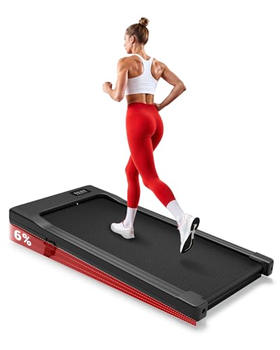 Superun Raceable Walking Pad mit Steigung 6%, Laufband für Zuhause max 136...