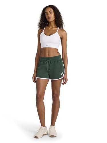 Reebok Women’s Retro Active 3” Short, Standard Fit, Lightweight Cotton-Poly Fleece Fabric, Pineneedle, Medium - image 4