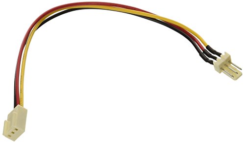 C2G 27392 3-Pin Fan Power Extension Cable for CPU and Case Fans, Multicolor (7 Inches)