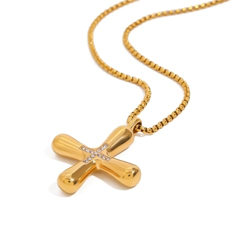 Collier pendentif croix femme en acier pour vos looks d'été