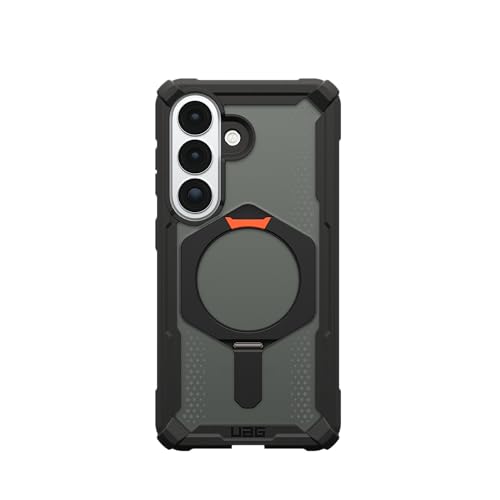 Image of Urban Armor Gear UAG Designed for Galaxy S26 5G Case, Plasma XTE - Compatible with Magnetic Charging with Kickstand, Transparent Rugged Military Drop Tested Protective Cover - Black /Orange