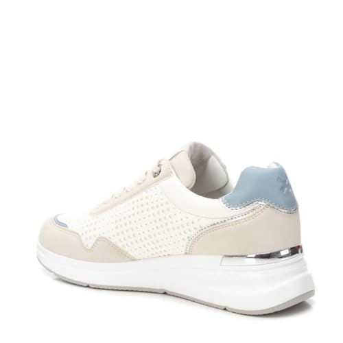 Xti Para Mujer. 14399003-BLANCO Zapatillas 143990 Blanco (36), Plano, Cordones, Cremallera, Casual - 4