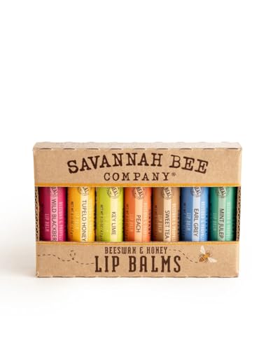 Savannah Bee Company Lip Balm - Lip Moisturizer for Chapped Lips - Hydrating Lip Balm with Pure Honey (Bee the Balm Set)