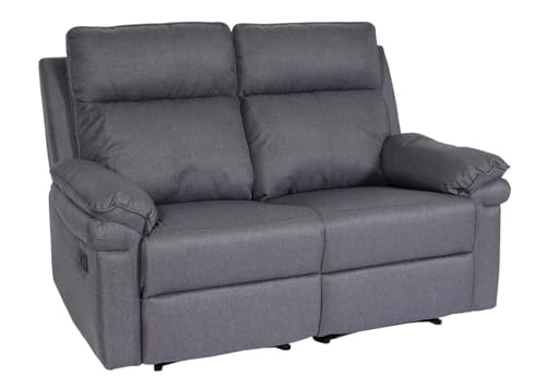 Mendler 2er Kinosessel HWC-L94, Relaxsessel Fernsehsessel Sofa, Armlehne Liegefunktion Nosagfederung Stoff/Textil - dunkelgrau – Bild 7