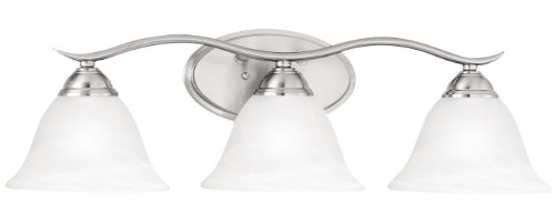 Exclusive Thomas Lighting SL748378 Prestige 3-Light Wall Lamp in Brushed Nickel, Three