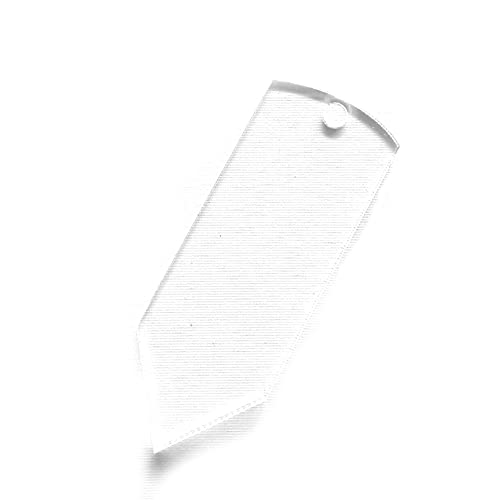 25 Acrylic Keychains Blank Pencil Clear 1/8" Thick - Made Usa - (Optional Key Ring) (3") #TOP5