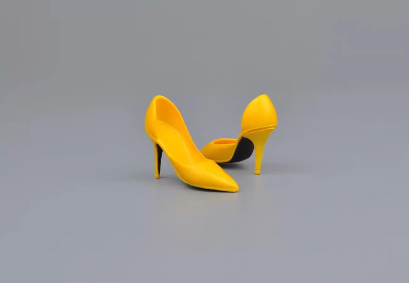 Talons hauts jaunes 1/6 vêtement femme figurine pour shooting