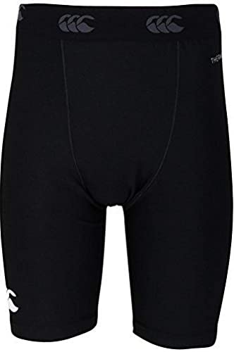 Canterbury Junior Boys ThermoReg Base-Layer Shorts | Rugby Compression Shorts | Anti-Bacterial | Anti-Odour & Moisture-Wicking Material Shorts, Black, MB