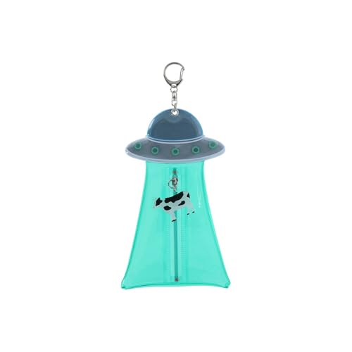 サンスター文具(Sun-Star Stationery) フラットポーチ クリアカラー 未確認飛行フラットポーチ グリーン S2338807