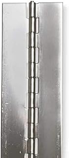 Bright Stainless Steel,180 Â° Continuous Hinge Compatibleout Holes, Door Leaf: 72 in X 1/2 in W,20408892367