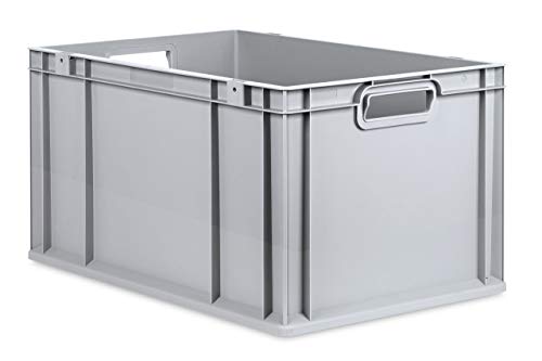 aidB Eurobox NextGen Grip, 600x400x320 mm, Griffe offen, robuste Plastikbox aus Kunststoff mit ergonomischen Griffen, stapelbare Kunststoffkiste, ideal...