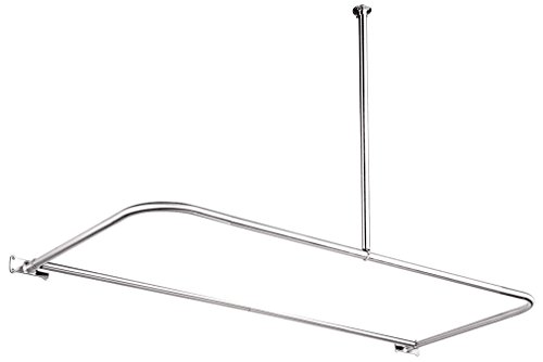 Elements of Design ED3131 D-Type Shower Rod, Polished Chrome