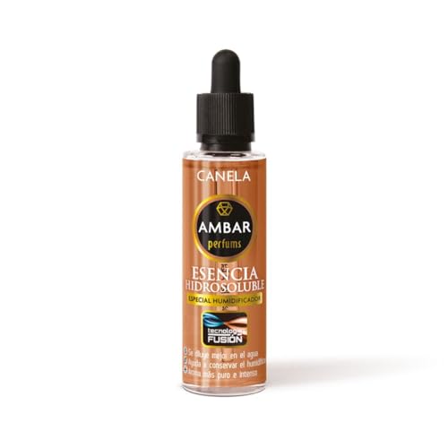 TIENDIFY - Esencia Hidrosoluble 50ml Ambar Perfums | Especial para Humidificador | Aromaterapia | Tecnología Fusión | Aroma Puro e Intenso | No Deja Residuos (Canela)
