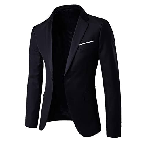 Fairnull Masculino Terno de Negócios 2 peças Slim fit cor Sólida Lazer Jaqueta smoking Ternos Elegan