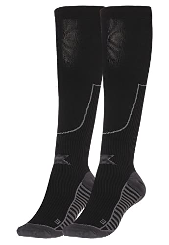 Meia Lupo Compressão 3/4 Performance Emana Corrida Academia Desenho do tecido:Liso/Preto;Tamanho:33-38