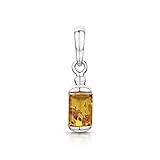 Hochwertiger Schmuck – Amberta-Schmuck ist entworfen, um ein Leben lang zu halten. Hergestellt aus 925er Sterlingsilber. Metallgewicht: 1,2 g. Maße: 0,5 x 2,5 cm