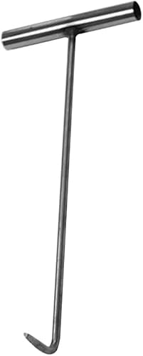 Miniatura 8 de Herramienta de utilidad Gancho de tapa de boca de acero inoxidable Gancho T Herramienta de registro Ganchos de elevación de boca Ganchos de