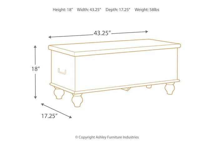Image of GK International Solid Wooden Hand Carved Storage Trunk Chest | Decorative Wooden Storage Box with Lid for Living Room, Bedroom & Entryway | Rustic Blanket Chest, Coffee Table