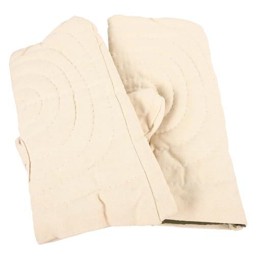 Angoily Echte Baumwolle Hitzebeständige Handschuhe Für Brennöfen Verbrühungsschutzhandschuhe Ofenschutzfäustlinge Und Tonhandschuhe Praktische Fäustlinge